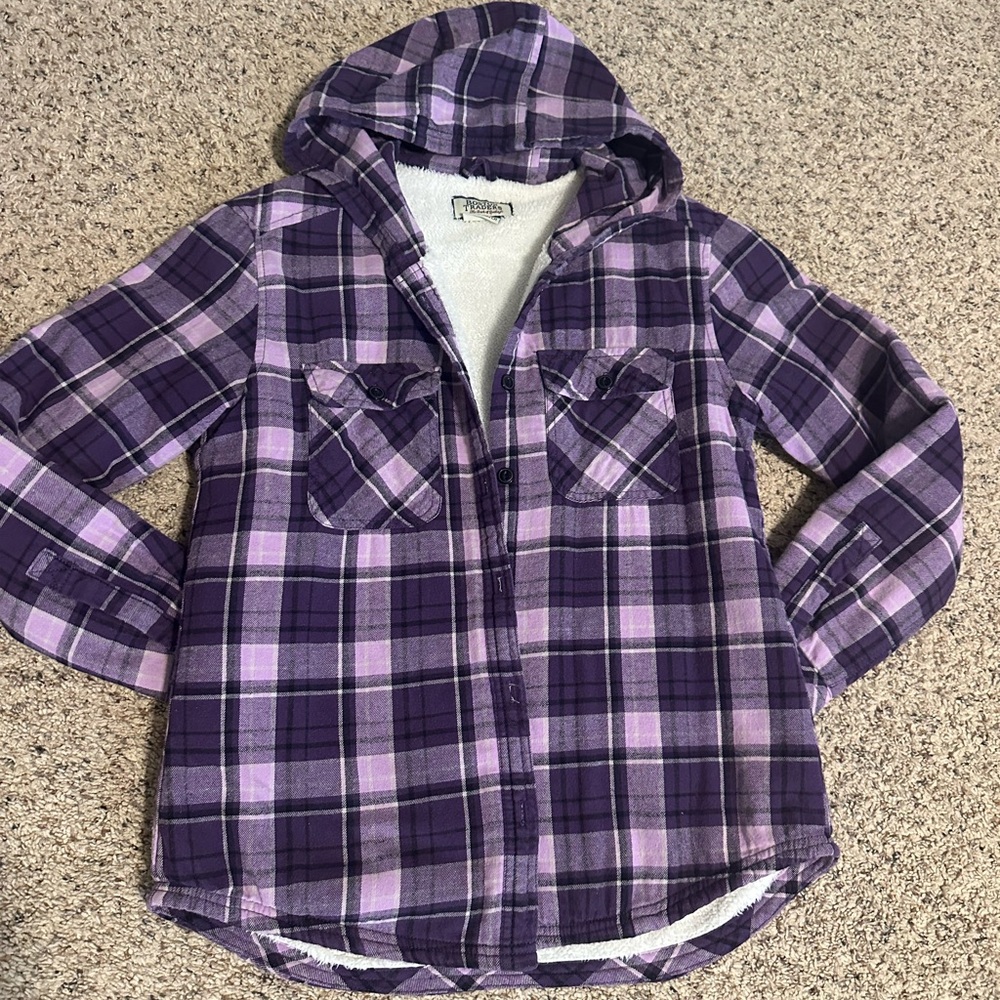 Boston Traders Purple Checkered Hoodie